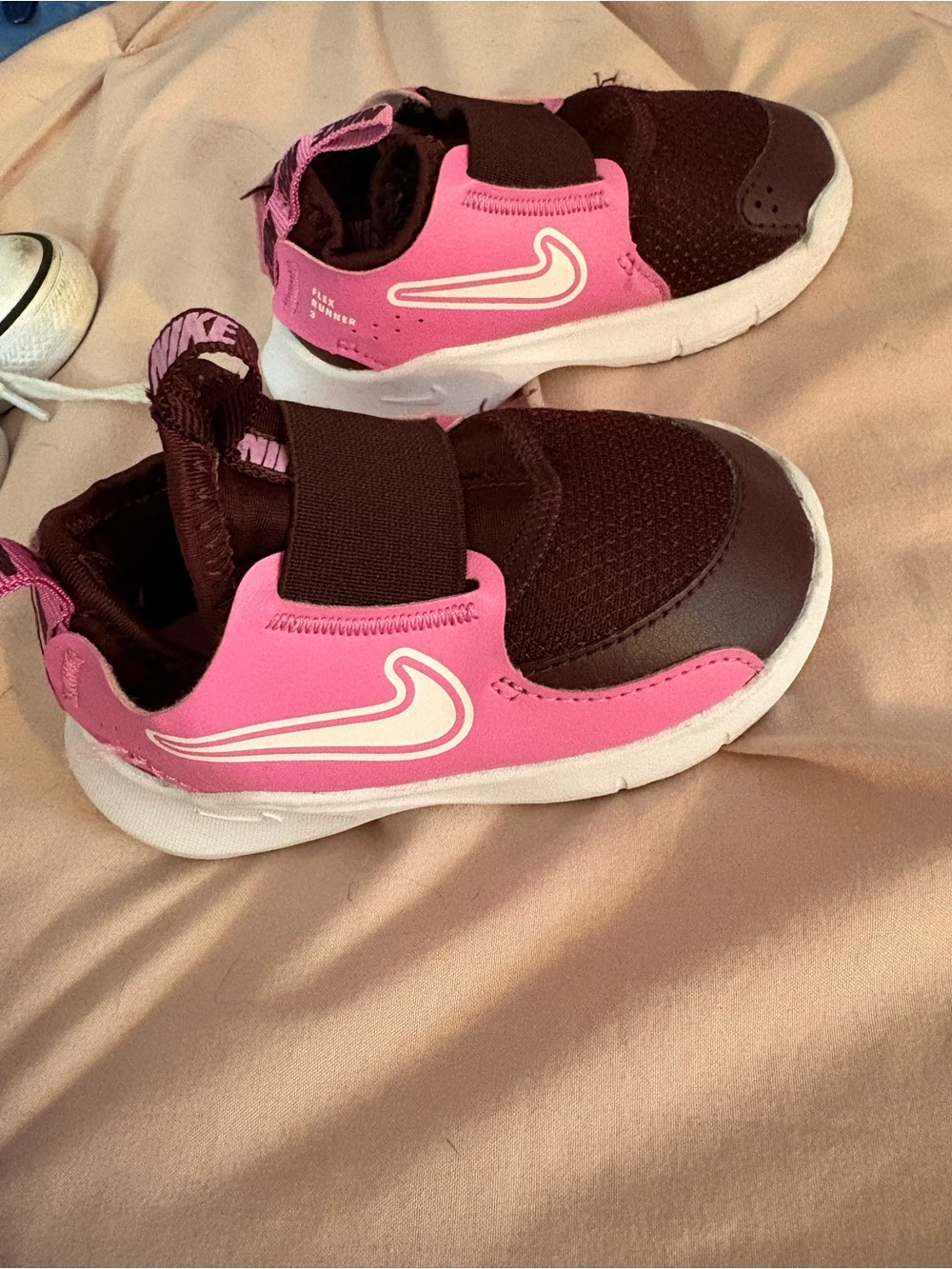 Nike Kids Pink and Purple Slip-On Athletic Sneakers